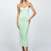 Midi Dresses<Bariano STARRY NIGHT SLEEVED MIDI BL66D02S MINT