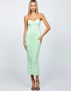 Midi Dresses<Bariano STARRY NIGHT SLEEVED MIDI BL66D02S MINT