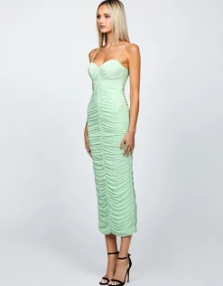 Midi Dresses<Bariano STARRY NIGHT SLEEVED MIDI BL66D02S MINT