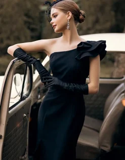 Gowns / Ballgowns | All Dresses<Bariano SUE FRILL SHOULDER GOWN BB33D31LW
