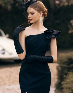 Gowns / Ballgowns | All Dresses<Bariano SUE FRILL SHOULDER GOWN BB33D31LW