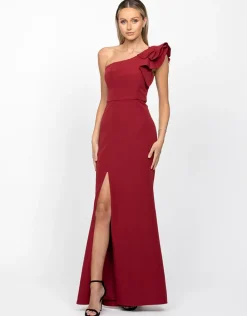Gowns / Ballgowns | All Dresses<Bariano SUE FRILL SHOULDER GOWN BB33D31LW