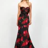 Maxi Dresses | All Dresses<Bariano VANIA FISHTAIL GOWN B73D30L BLACK/RED