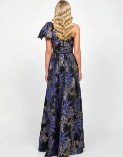 Gowns / Ballgowns | All Dresses<Bariano WENDY ONE SHOULDER GOWN B73D26L NAVY/GOLD