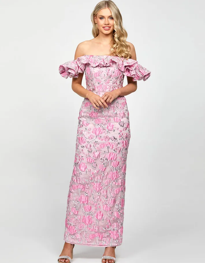 Maxi Dresses | All Dresses<Bariano WILLA FRILL COLUMN MAXI BL73D19L