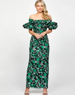 Maxi Dresses | All Dresses<Bariano WILLA FRILL COLUMN MAXI BL73D19L