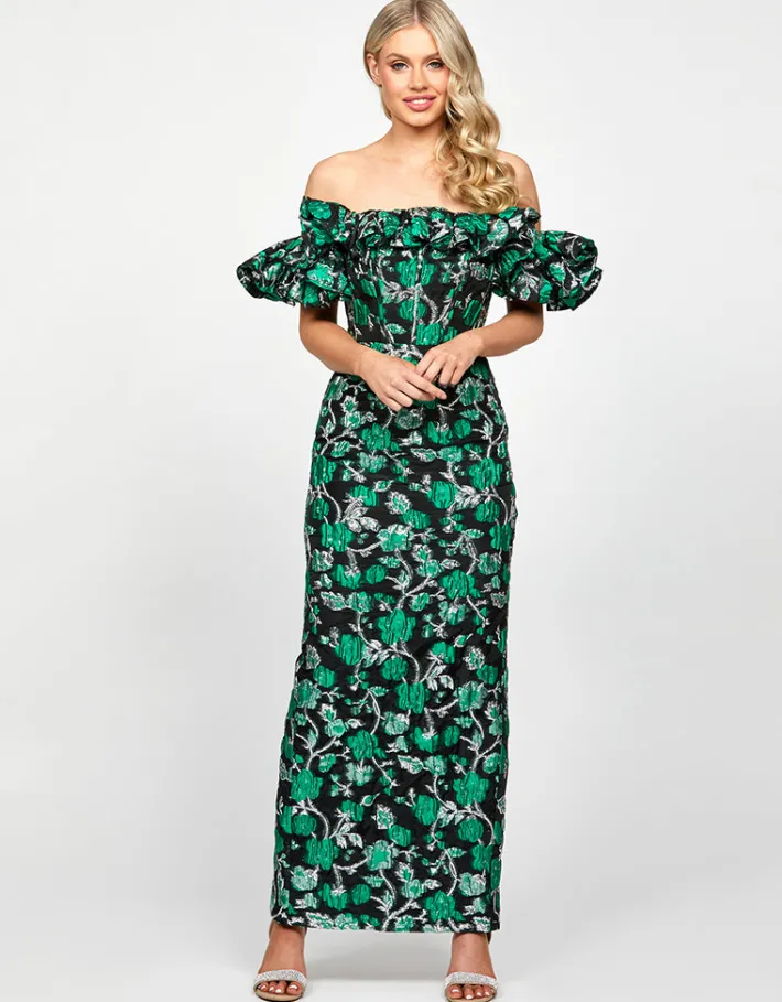 Maxi Dresses | All Dresses<Bariano WILLA FRILL COLUMN MAXI BL73D19L