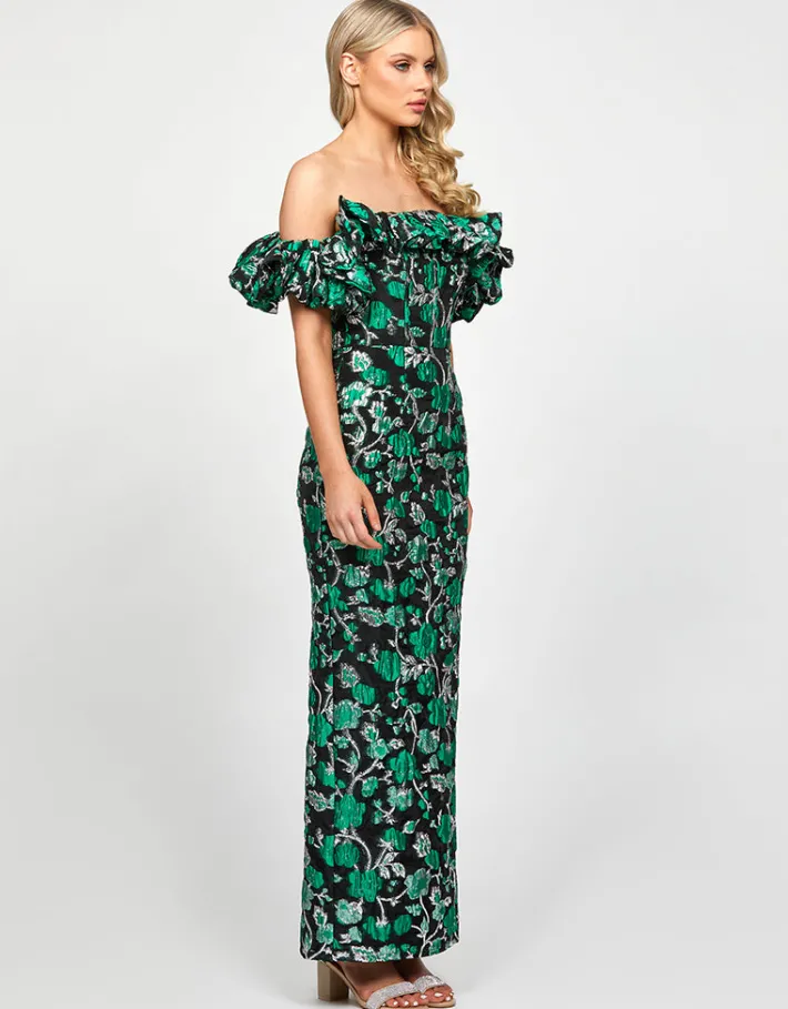 Maxi Dresses | All Dresses<Bariano WILLA FRILL COLUMN MAXI BL73D19L