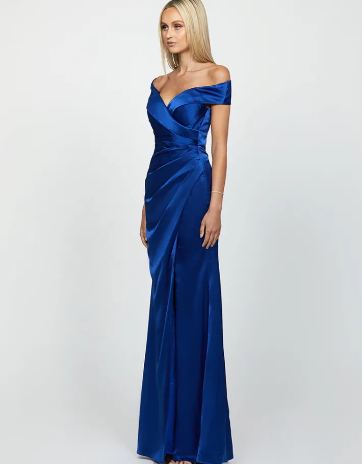 Formal / Prom Dresses | Gowns / Ballgowns<Bariano YVONNE OFF SHOULDER GOWN B54D10L ROYAL BLUE
