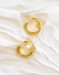 Jewellery<Bariano ZENDAYA HOOP EARRINGS GOLD