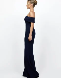 Formal / Prom Dresses | Maxi Dresses<Bariano ZOLA OFF SHOULDER GOWN B73D33LNT NAVY