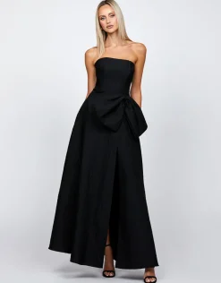 Formal / Prom Dresses | Gowns / Ballgowns<Bariano ZUZANNA STRAPLESS BOW MAXI BL71D04L BLACK